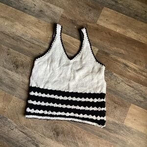 Primark Black and White Striped Tank Top